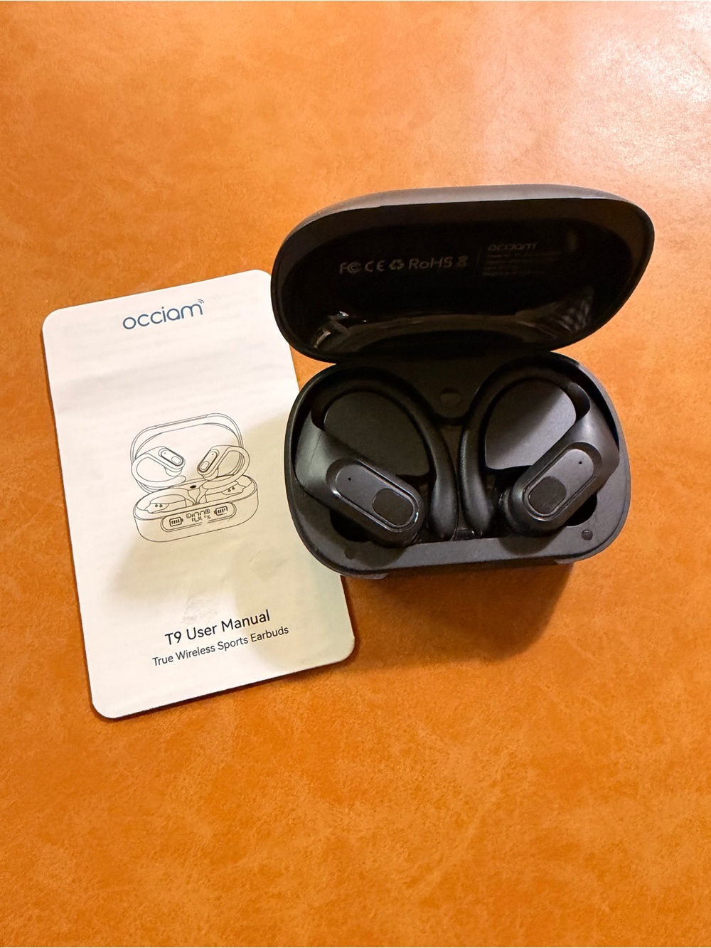 Occiam T9 Wireless Sports Earbuds - Black